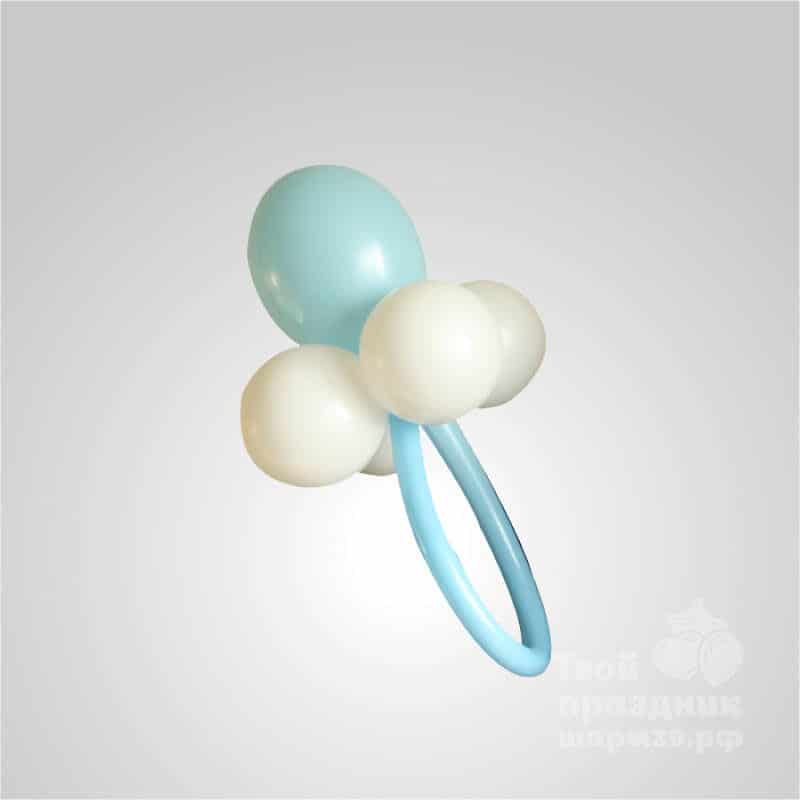 Композиция из воздушных шаров «Соска для мальчика», с гелием, летающая