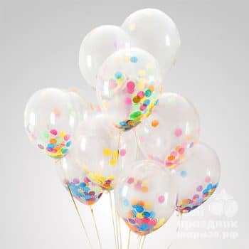 Воздушные гелиевые шары с конфетти в Калининграде! Заказать по телефону 52-01-67. Шары39.рф