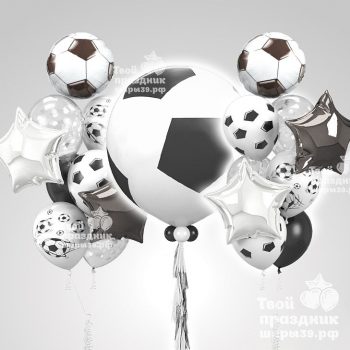 Оформление из шаров на тему футбола. Шары39.рф, Калининград. звоните 52-01-67