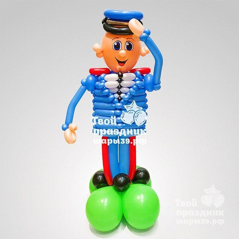 Полицейский - фигура из латексных шариков! Шары39.рф, Калининград