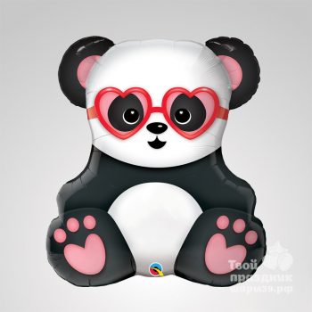 Влюбленный панда - фольгированный шар. Шары39.рф, Калининград