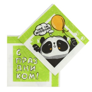 Салфетки праздничные Смешные панды. шары39.рф, Калининград
