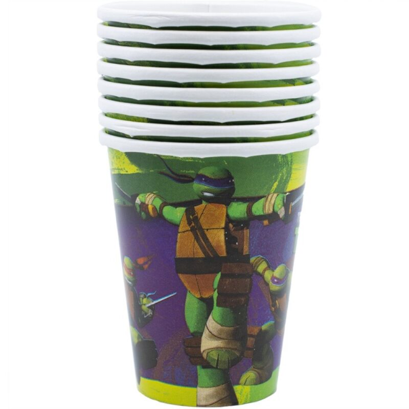 Стакан бумажный одноразовый Черепашки. 266 мл уп. 8 шт РАСПРОДАЖА Стаканы одноразовые Черепашки-ниндзя. Шары39. Калининград