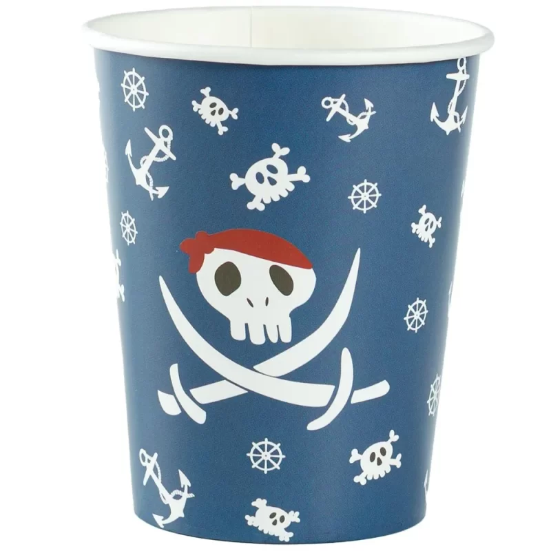 Стакан бумажный одноразовый Пиратский остров 250 мл уп. 6шт Стакан одноразовый бумажный Пиратский остров. Шары39.рф, Калининград