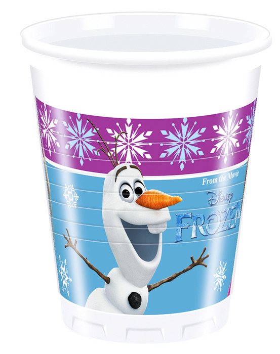 Стакан пластиковый одноразовый Frozen Северное сияние. 200мл уп. 8 шт. Стаканы одноразовые пластиковые Холодное сердце.Шары39.рф, Калининград