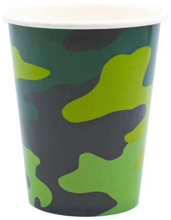 Стакан бумажный одноразовый "Камуфляж" 250мл уп. 6 шт Стакан одноразовый бумажный Камуфляж. шары39.рф, Калининград