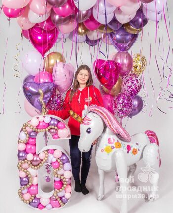 Потрясающий огромный комплект оформления воздушными шарами для девочки! Шары39.рф, Калининград