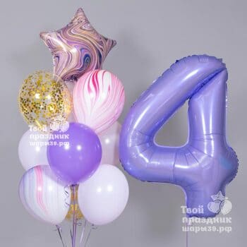 Красивый набор шаров на день рождения девочки. Шары39