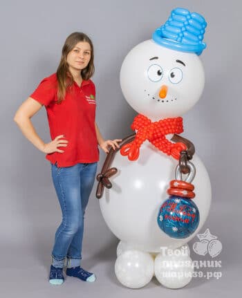 Шары39 - Снеговик из воздушных шаров в Калининграде!
