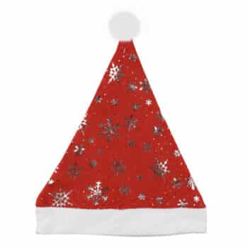 Шапка Деда Мороза со снежинками (Колпак Санты)