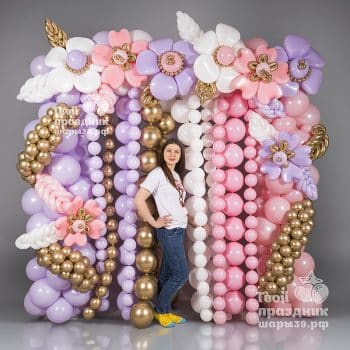 Необычная нежная фотозона для девушки. Шары39, Калининград