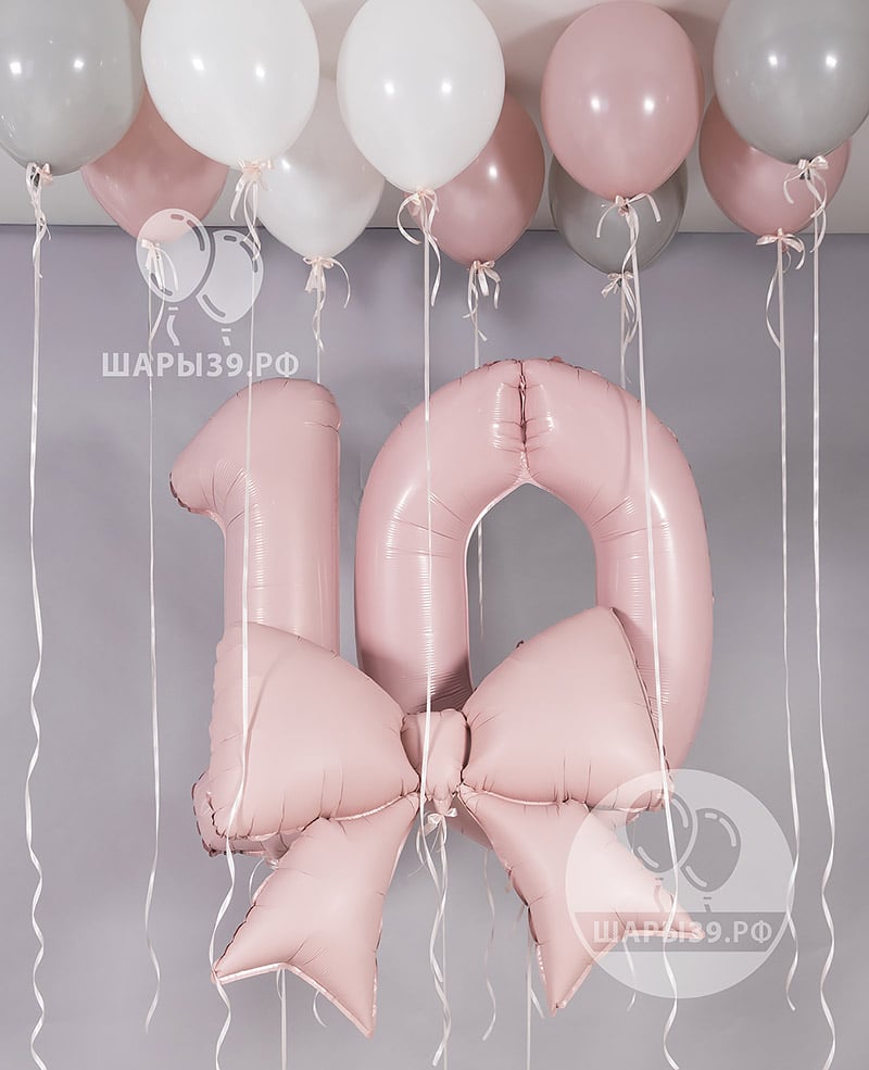 Композиция шаров «Нежные банты» — оформление Шары39, Калининград