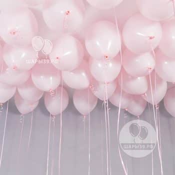 Набор шаров под потолок «Аромат нежности» — розовый пастель, оформление Шары39, Калининград